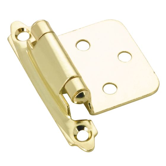 Semi-Concealed Self-Closing Hinge - Brass - 2 3/4" - 2/Pkg