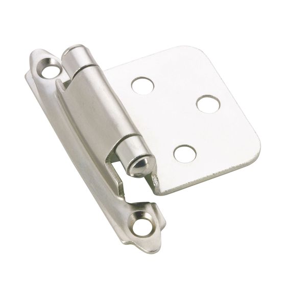 Semi-Concealed Self-Closing Hinge - Chrome - 2 3/4" - 2/Pkg