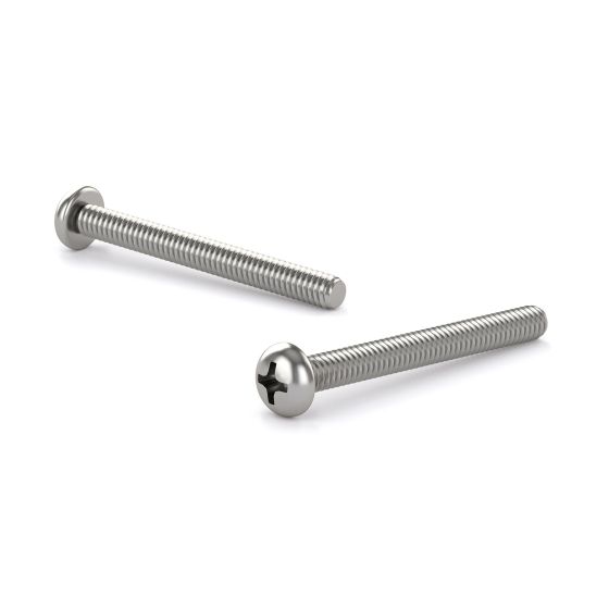 Stainless Steel Machine Screws - Pan Head - 1 1/2" - 4/Pkg