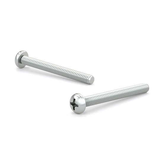 Zinc Plated Machine Screws - Pan Head - 12" - 9/Pkg