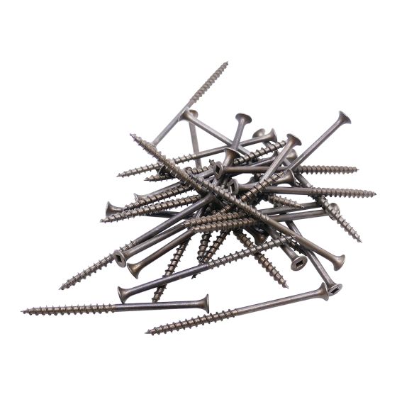 Vis à plancher sans placage, tête trompette, naturel, #8 x 3", 1 500/pqt