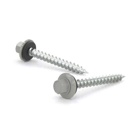 Roof Metal Screws - Hex Head with Steel and Neoprene Washer - #9 x 1 1/2" - 100/Pkg