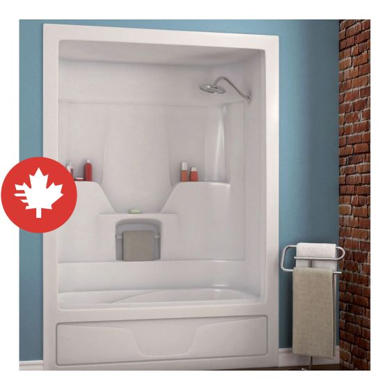 3-Piece Tub Shower - Aspen - 60" x 31" - Acrylic - Left Drain - White