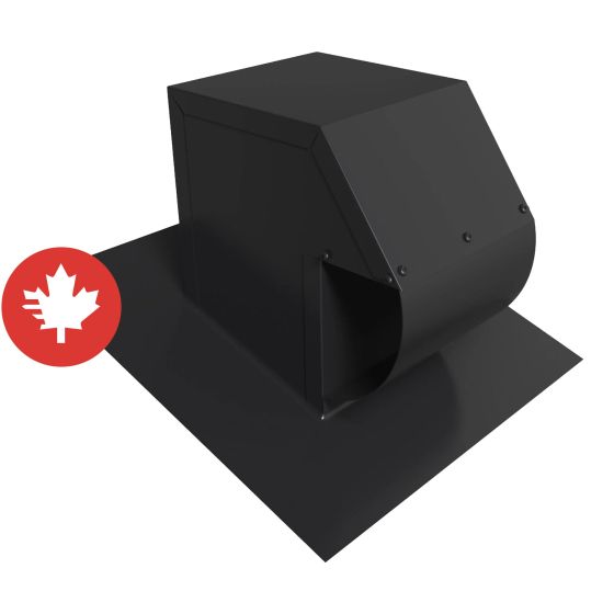 Clapet d'aération de toiture VMAX-CT, 6", noir