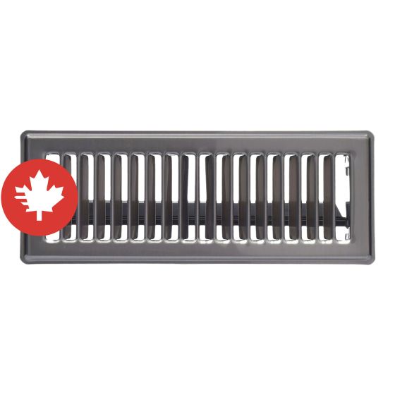 Floor Register - Pewter - 3" x 10"