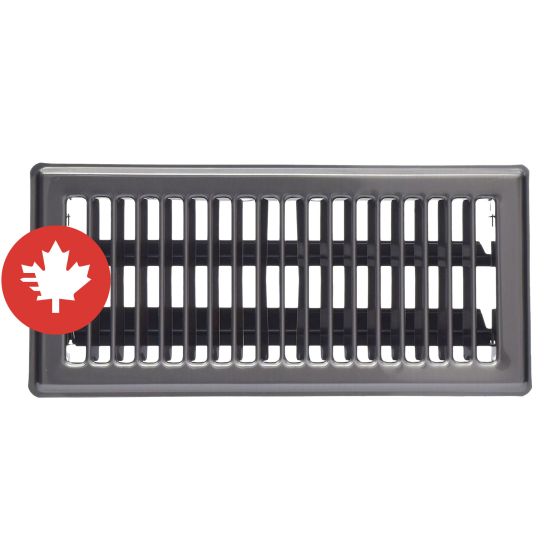 Floor Register - Pewter - 4" x 10"