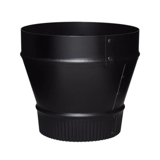 Black Matt Reducer (Small End Crimp) - 24 Ga - 6" x 5"