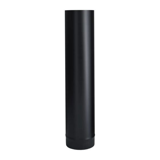 Black Matt Stove Pipe - 24 Ga - 5" x 36"