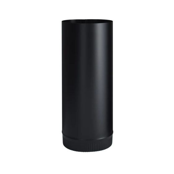 Black Matt Stove Pipe - 24 Ga - 7" x 18"