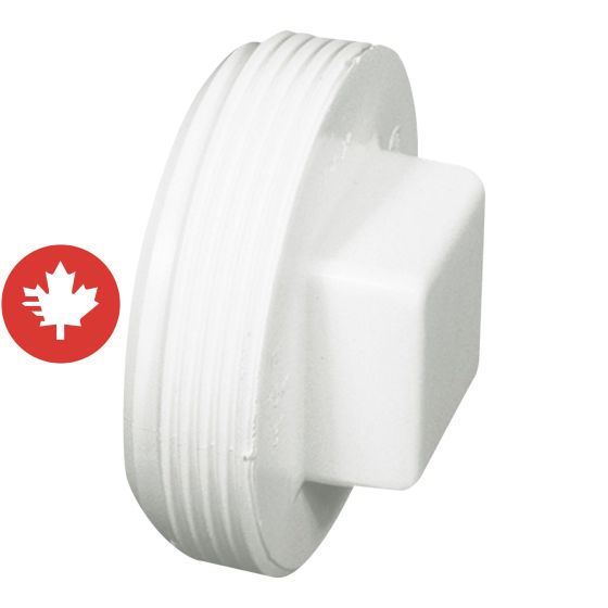 PVC/BNQ Cleanout Plug - 4" - White