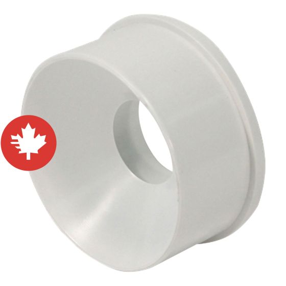 Raccord réducteur PVC-BDS E/BÂT à E/ABS, 3" x 1 1/2", mâle x femelle, blanc