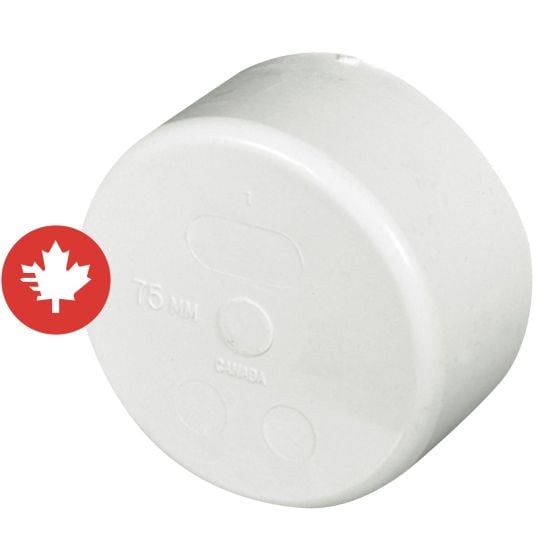 PVC/BNQ Cap - 4" - Hub - White