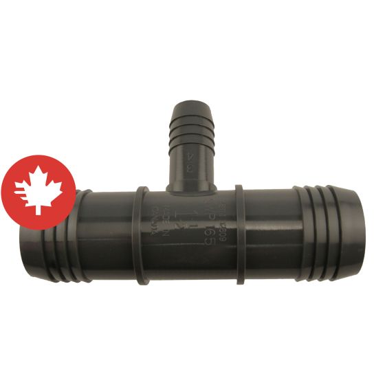 Plastic "T" Reducing - 1 1/2" x 1 1/2" x 3/4"