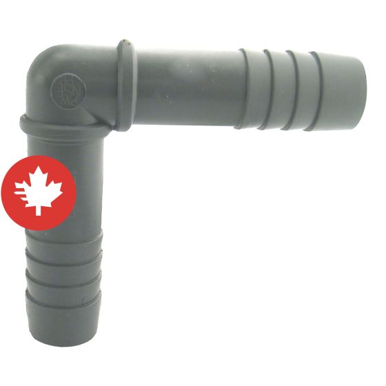 Coude de plastique, 1/2"