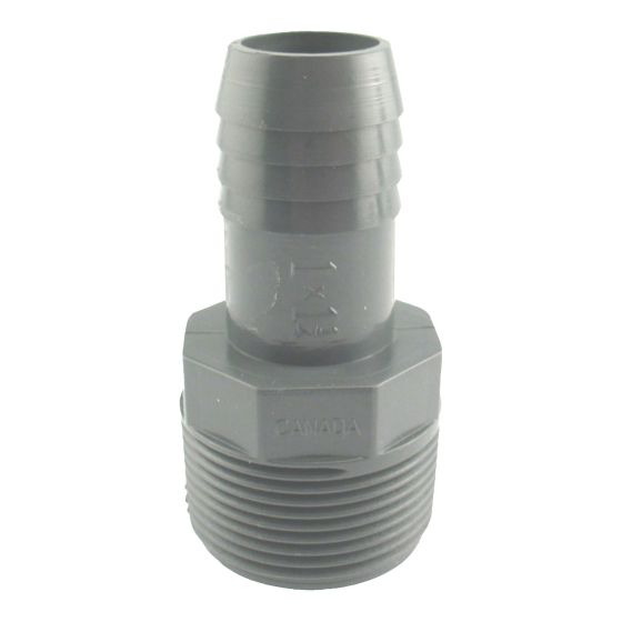 Adaptateur réduit mâle en plastique, 1 1/4" x 1"