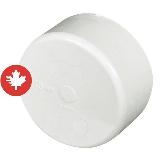 PVC/BNQ Cap - 3" - Hub - White