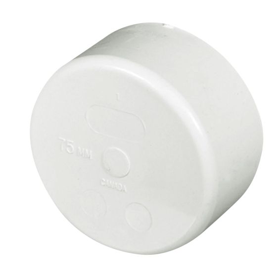 PVC/BNQ Cap - 3" - Hub - White