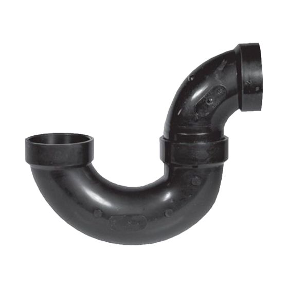 Siphon en P ABS DWV, 3", femelle, noir