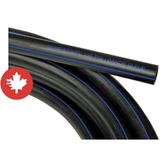 Poly Pipe - Blue Stripe - 1/2" x 100'
