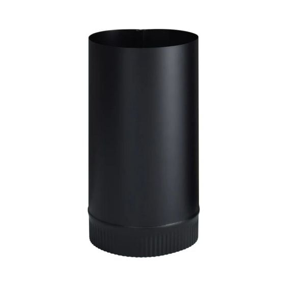 Black Matt Half Joint Stove Pipe - 24 Ga - 6" x 12"