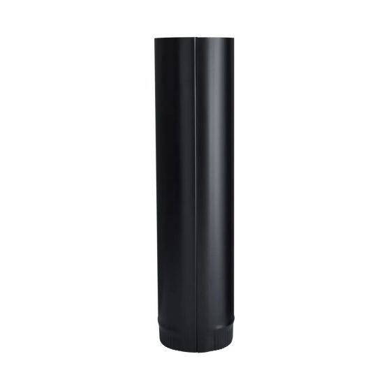 Black Matt Stove Pipe - 24 Ga - 6" x 24"