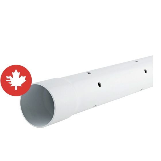 PVC Sewer Pipe - Perforated - BNQ - 3" x 10'