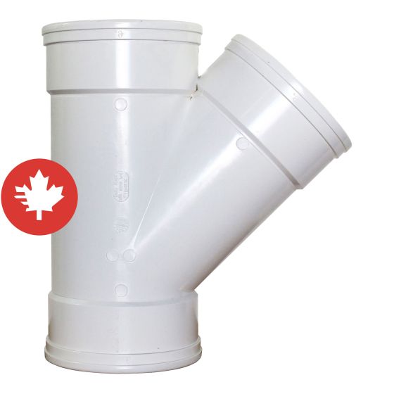 Un raccord en"Y" à 45º SDR, 6"