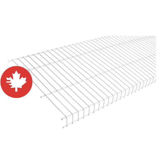 Tablette grillagée, modèle L, rangement d'objets de moyen et grand volume, 16" x 48"