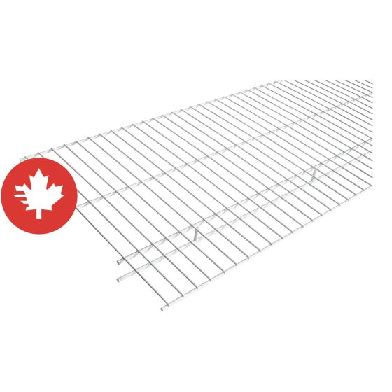 Tablette grillagée, modèle SR, tringle régulière, 16" x 48"