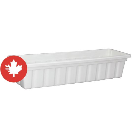 Jardinière de balcon, Nova, blanc, 30"