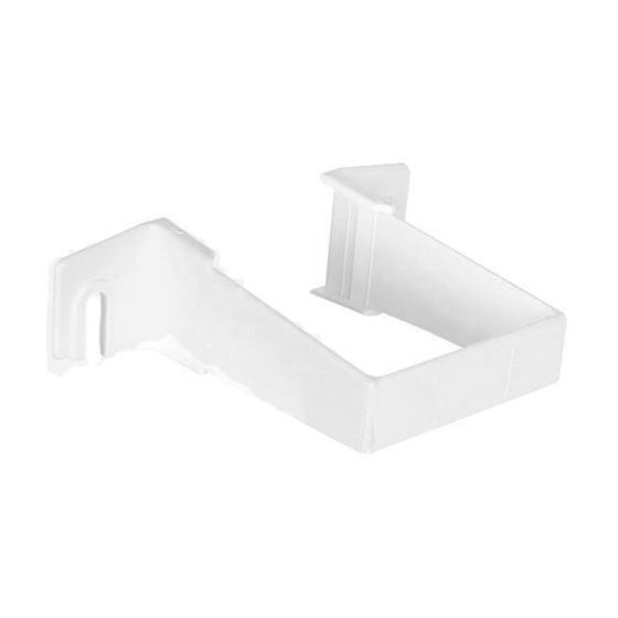 Eavestrough Downspout Clip - Vinyl - Contemporary Style - White