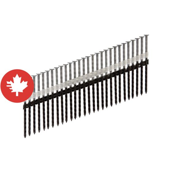 Clous reliés sur bâtonnet de plastique 21°, brillant, 2 3/8", 2500/pqt