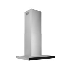 Hotte de cuisine cheminée pyramidale Broan 30 po, puissance maximale de 450 pi³/min, Acier inoxydable avec verre noir