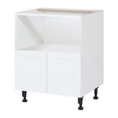 Caisson inférieur pour micro-ondes 2 portes, Shaker, blanc, 24" x 34 3/4" x 24"