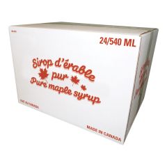 Boîte lithographiée pour cannes de sirop d'érable, blanc, 24 x 540 ml