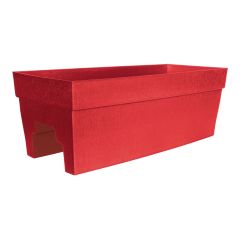 Jardinière de rampe Harmony, 27", rouge