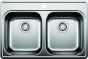 Kitchen Sink - 2 Bowls - 1 Hole - Stainless Steel - 31" x 21" x 8"