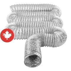 Conduit de transition flexible, aluminium, 4" x 25'