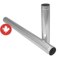 Tuyau rond, 5" x 60", air chaud