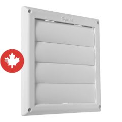 Louvered Vent Cap - White - 6"