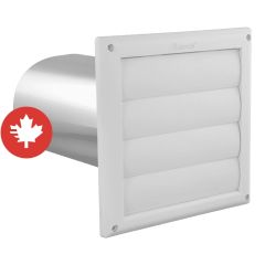 Louvered Vent Hood - White - 6"