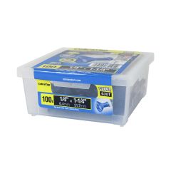 Vis à béton Tête plate 1/4" (+ Foret + Embout cruxiforme et carré) (100)