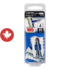 Ancrages WallDriller PLUS #6 (3,5 mm) + vis (4)