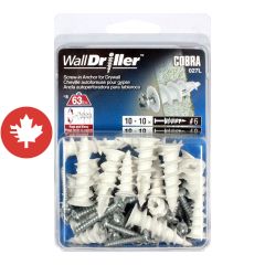 Ancrages WallDriller Nylon #6/#8L (+Vis) (10/10)
