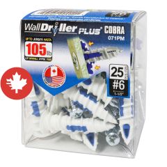 Ancrages WallDriller PLUS #6 (3,5 mm) + vis (25)