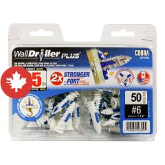 Ancrages WallDriller PLUS #6 (3,5 mm) + vis (50)
