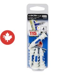 Ancrages WallDriller PLUS #8 (4 mm) + vis (4)