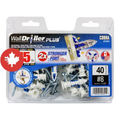 Ancrages WallDriller PLUS #8 (4 mm) + vis (40)