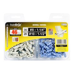 Ancrages #8 Gris -  #10 Bleu (+ Vis) + Foret Triple-Grip (35 + 20)