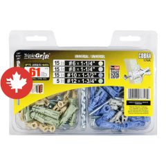 Ancrages #6 + #8 + #10 + #12 (+ Vis) + Foret Triple-Grip (15 + 15 + 15 + 5)